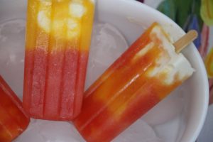 Wassermelonen-Orangen-Popsicle