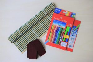 Bambusmatte Stifte Aufbewahrung